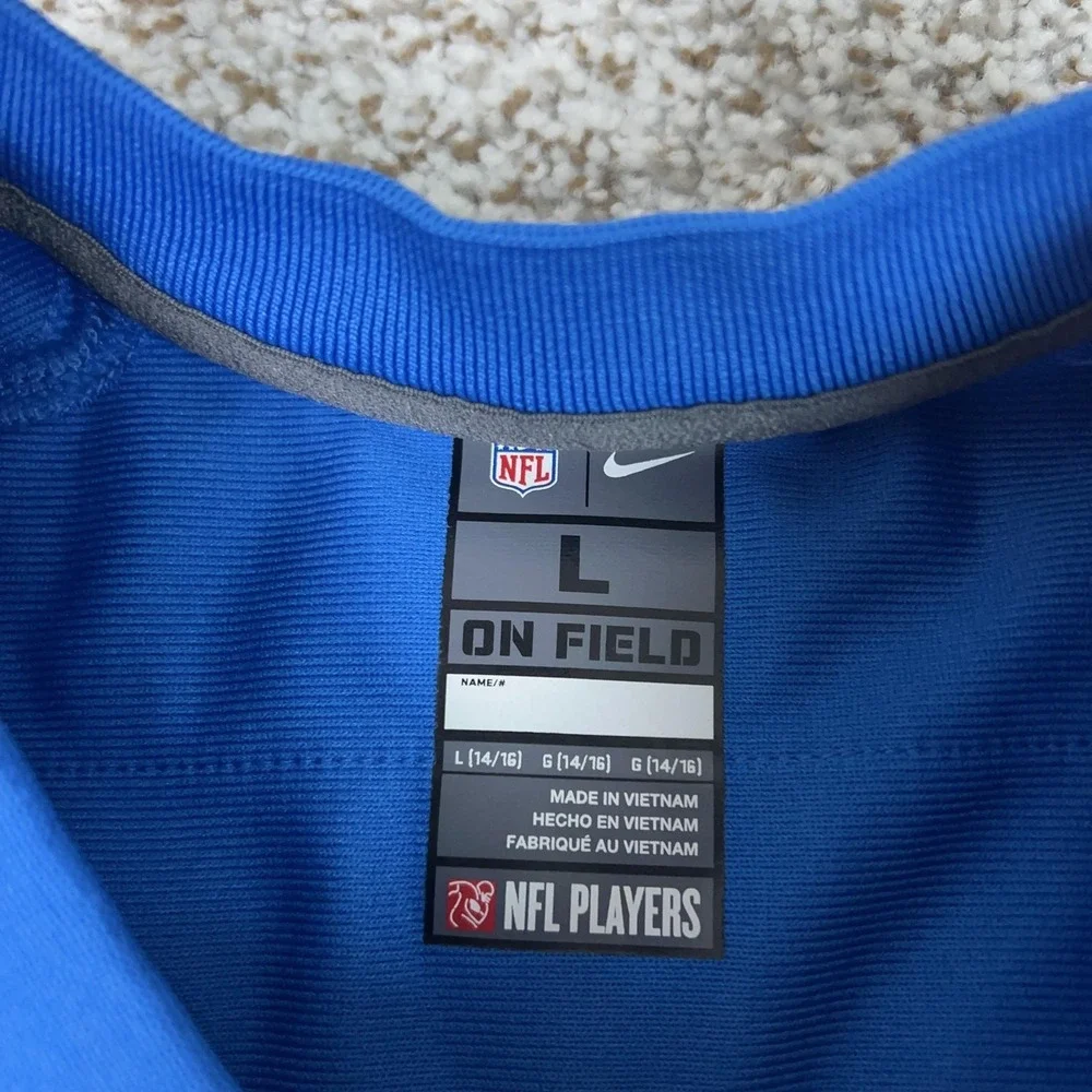 Detroit Lions Jersey‎ Boys Youth Large Blue NFL Football Nike Golden Tate III 15
